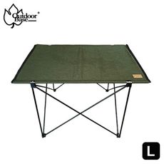 【OutdoorBase】納米鋁合金輕量桌L -橄欖綠 (輕量摺疊桌椅組 露營椅 )
