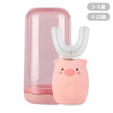 【Luveta】 U型牙套式兒童電動牙刷 - 粉豬 (3-6歲/6-12歲)品牌旗艦店  黑人牙刷