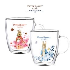 ⚡任 2 組送比得兔購物袋⚡Peter Rabbit 彼得兔 比得兔雙層玻璃杯一組二款禮盒組