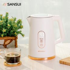 【SANSUI 山水】 1.7L不鏽鋼智能溫控電茶壺/快煮壺(SWB-K99W)