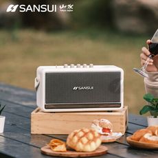 【SANSUI 山水】 聲の魂 氣動Hi-Fi 藍牙音響(SOAIR)-溫莎白