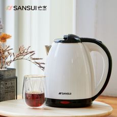 【SANSUI 山水】1.8L雙層防燙不銹鋼快煮壺/電茶壺(SWB-12T)