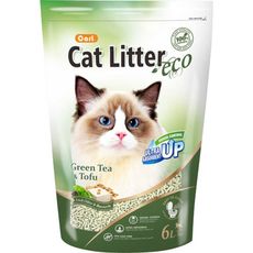 CARL卡爾-環保豆腐貓砂(綠茶)6L【天然除臭 凝結強 可沖馬桶】環保砂 豆腐砂