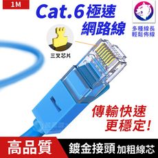 1米 CAT6 六類極速傳輸網路線 RJ45 網路線 十字骨架 Cat.6 四對八芯雙絞線