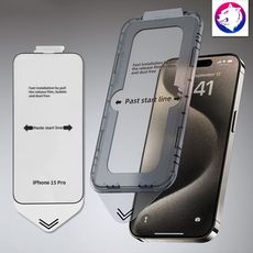 貼膜救星！【無塵艙】 蘋果 iPhone 15 Pro Max 除塵定位滿版鋼化玻璃保護貼 玻璃膜