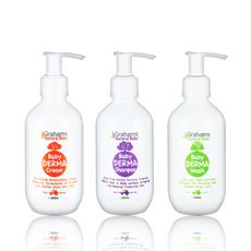 澳洲珂然【嬰兒舒敏潤膚霜200ml+嬰兒舒敏洗髮露200ml+嬰兒舒敏沐浴露200ml】
