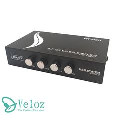 【Veloz】USB2.0 4孔USB按鍵式切換器(1入) / 簡易切換不傷線材