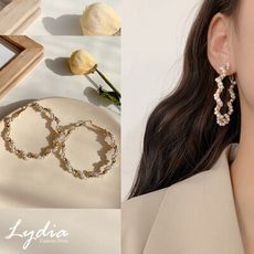春季款超仙設計感時尚珍珠復古耳環(金)