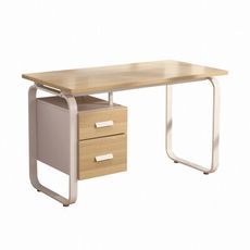 概念家居｜北歐U型雙抽木紋辦公桌 書桌 電腦桌 120*60cm【LS-0012】無需組裝
