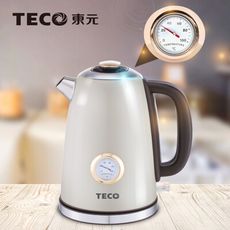 【TECO東元】英國otter溫控復古水溫表電熱快煮壺1.7L/電水壺(XYFYK1703)