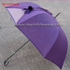 韓國創意蕾絲傘長柄蝴蝶結傘復古長柄傘自動傘公主傘
