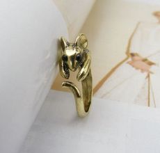 E4071 韓國飾品可愛生肖女式小老鼠戒指尾戒指環