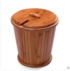 竹製茶渣桶帶過濾茶水桶
