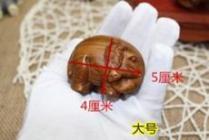 綠檀木手把件迷你動物大象招財木雕(1入2個)