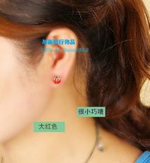 七星瓢蟲小耳釘女日韓版個性耳環可愛耳飾小動物配飾百搭飾品