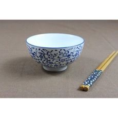 陶瓷餐具 青花紅花 小碗 米飯碗 日式小碗 雛菊 瓷器