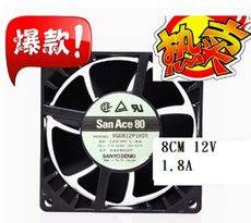 SANYO/三洋9G0812P1K05 8038 8CM 12V 1.8A 暴力大風量散熱風扇兩線單