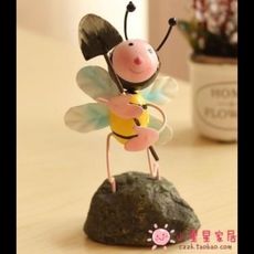 創意鐵皮娃娃擺件可愛小蜜蜂擺件