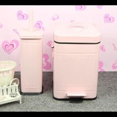 粉色辦公室垃圾桶家用客廳衛生間腳踏歐式可愛方形廚房垃圾桶