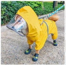 狗狗雨衣四腳全包犬寵物雨披泰迪小型狗柴犬雪納瑞雨天衣服防水（13-16公斤)