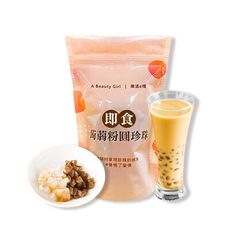 樂活e棧-微卡黑白配-雙色即食蒟蒻粉圓珍珠(6入/袋)