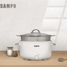 SAMPO聲寶 3L美型蒸煮二用電火鍋 附蒸籠 TQ-YA30C