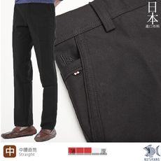 【NST Jeans】男休閒褲 直筒 日本布料_商務質男 世足國旗 素黑斜口袋 390(5862)