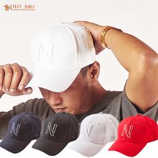 【NST Jeans】男運動棒球帽 鴨舌帽 中性帽 美式經典字母刺繡 可調節頭圍 紅/白/黑/藏青