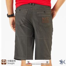 【NST Jeans】夏季薄款 咖啡系鐵灰色 吸排紗男短褲(中腰) 390(9595)