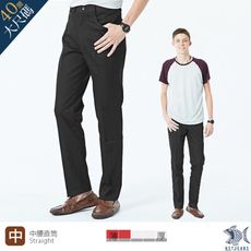 【NST Jeans】大尺碼 男商務休閒褲 中腰直筒 賴床上班族 薄款黑褲390-5970 台灣製