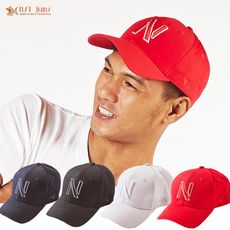 【NST Jeans】男運動棒球帽 鴨舌帽 中性帽 美式經典字母刺繡 可調節頭圍 紅/白/黑/藏青