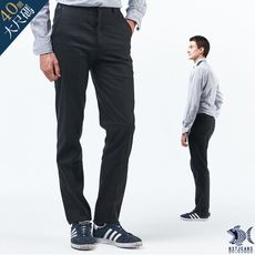 【NST Jeans】男休閒褲 中腰直筒斜口袋 經典黑系列 細直紋三折壓紋390-5712大尺碼