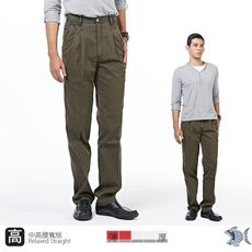 【NST Jeans】男中高腰打摺褲 夏季薄款寬版 迷霧森林 墨綠細直紋  002(8720)