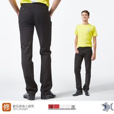 【NST Jeans】男休閒褲 修身小直筒 黑色德瑞克 380(5687)夏季薄款 歐美版型