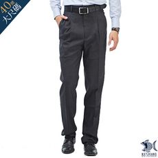 【NST Jeans】男羊毛西裝褲 打摺中高腰寬版 義式白色織法 001(7267)大尺碼