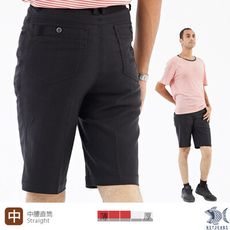 【NST Jeans】男黑短褲 中腰直筒 口袋滾邊鐵灰 瀟灑英氣系 390(9586)台製