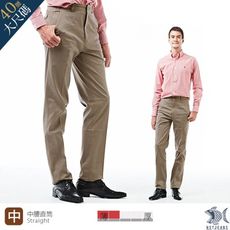 【NST Jeans】男休閒長褲 中腰直筒斜口袋 花生奶茶色390(5702)夏季薄款大尺碼40腰
