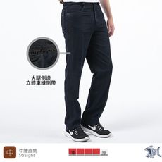 【NST Jeans】男牛仔褲 中腰直筒 美式硬漢 立體側帶裝飾 390(5778)台製專櫃精品