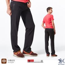 【斷貨出清】NST Jeans 男休閒黑褲 直筒中腰 四面彈_復刻款 膠印暗黑文字 390-2019