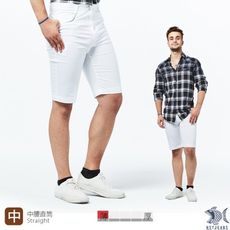 【NST Jeans】男短褲 白色純棉 涼夏救星! (中腰直筒) 390(9493)