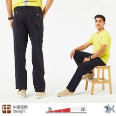 【NST Jeans】美式刺繡徽章 紮實牛仔男褲(中腰直筒) 390(5938)