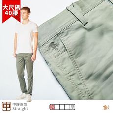 【NST Jeans】法式卡其綠 微光絲滑輕薄 男斜口袋休閒褲(中腰直筒)台製 大尺碼66832