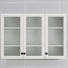 定制 防水鋁合金壁掛櫃 邊櫃 衛生間收納櫃 玻璃門壁櫃掛墻式置物櫃儲物櫃 吊櫃100*69*19CM