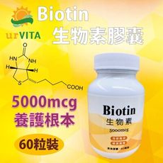生物素 5000mcg Biotin 60粒裝 維生素B7 維生素Ｈ 養顏美容 現貨 快速出貨【神農