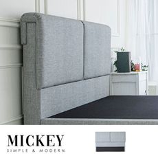 【obis】Mickey米奇雙人5尺床頭片/貓抓皮(標準雙人)