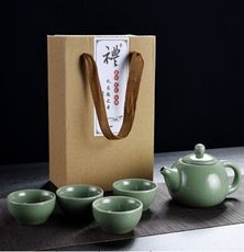 50411-254  陶瓷茶具-5頭哥窯茶具套裝