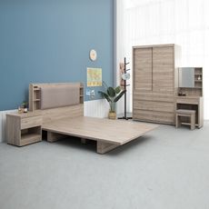 IDEA-MIT傢俱系列暖色木紋寢室五件組