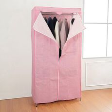 【AAA】衣櫥專用防塵布套(不含鐵架) 90x45x180cm - 粉紅點點