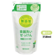 日本 MIYOSHI 無添加 餐具清潔液補充包 350ML