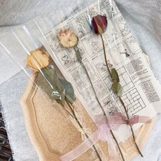 晞.乾燥玫瑰花 單隻玫瑰花 生日禮物 畢業禮物 乾燥花材